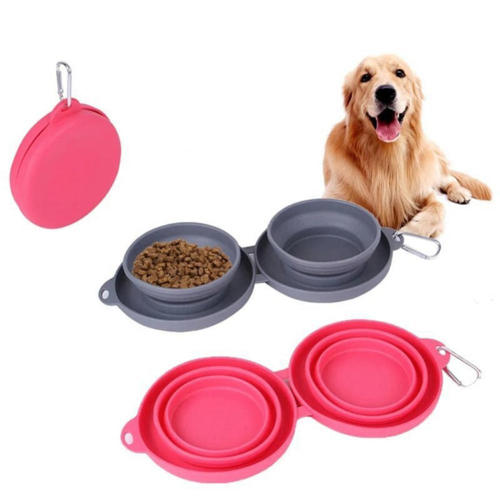 FlexiFeast Foldable Double Pet Bowl