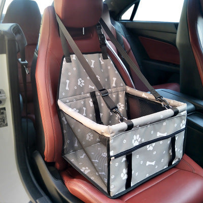 Basket-Style Pet Car Seat with Thickened Cushion