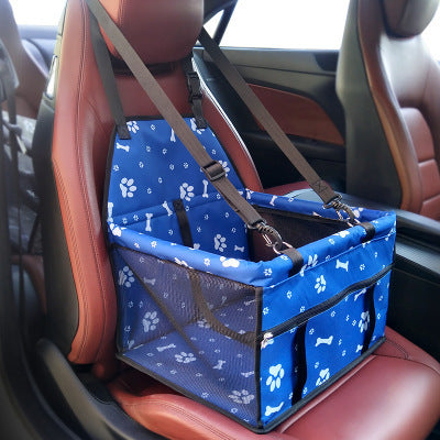 Basket-Style Pet Car Seat with Thickened Cushion