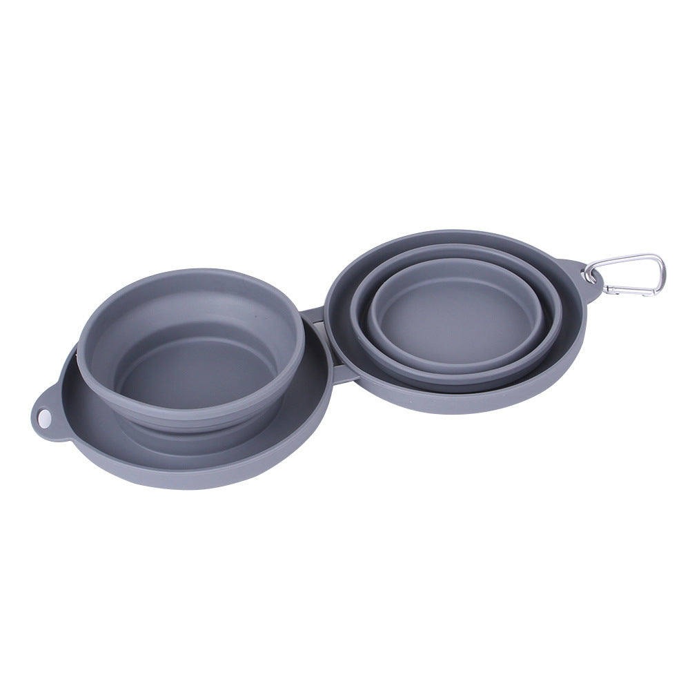 FlexiFeast Foldable Double Pet Bowl