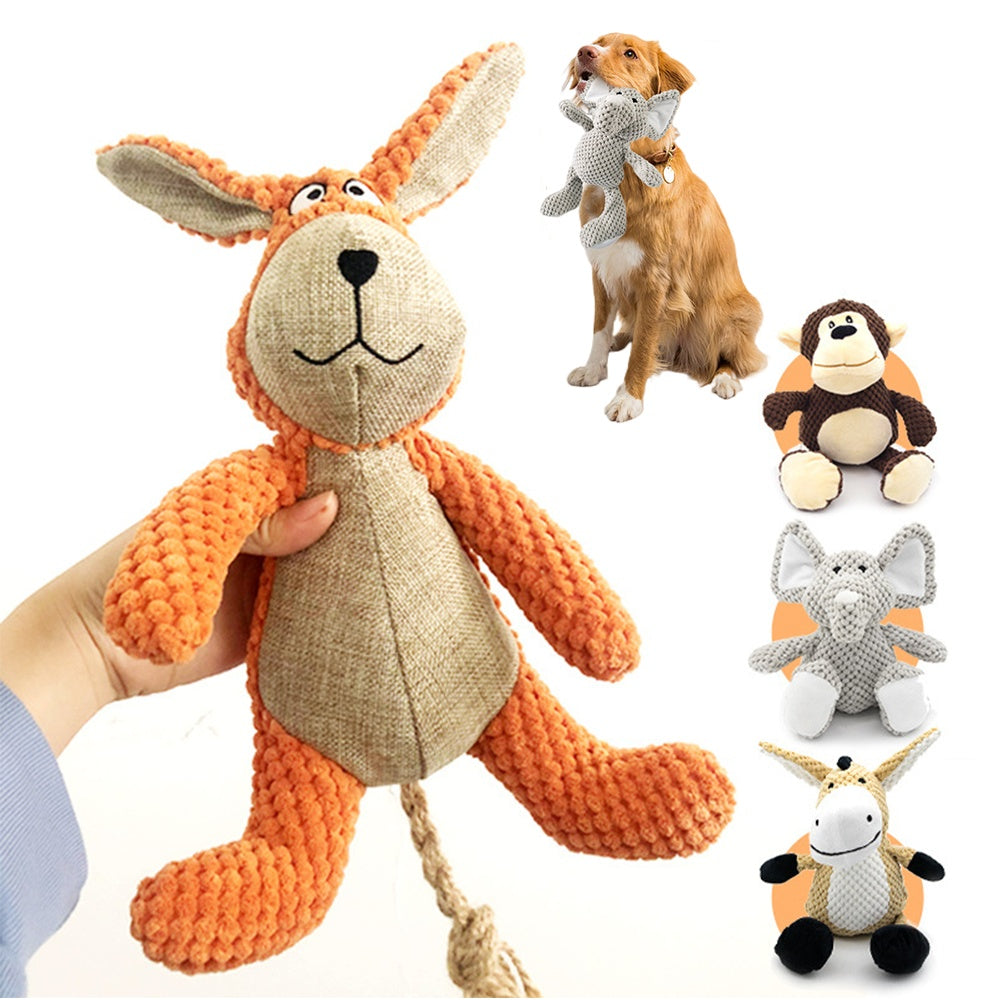 Squeaky Animal Buddy Chew Toy