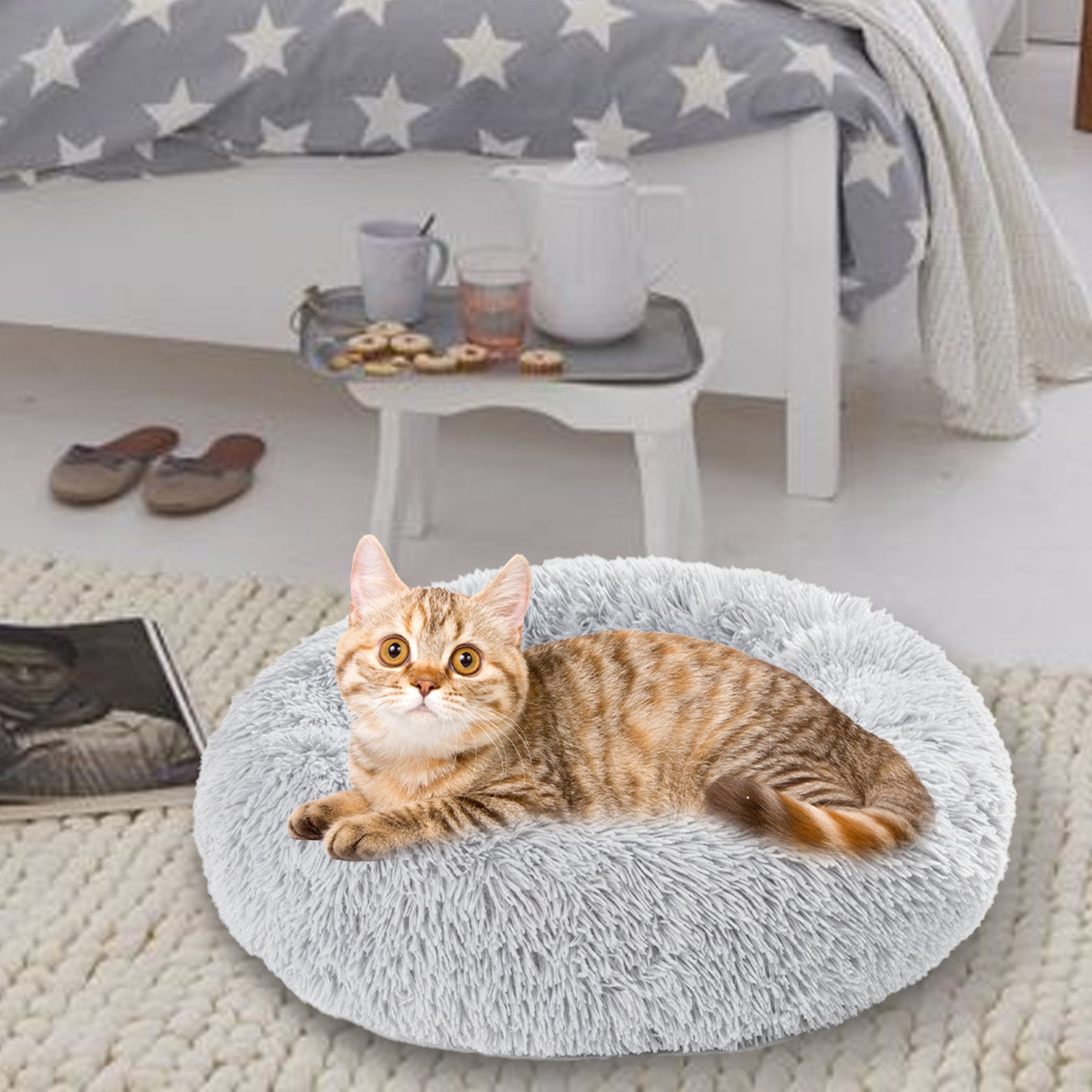 Cozy Calming Dog Bed – Plush Anti-Anxiety Nest for Better Sleep