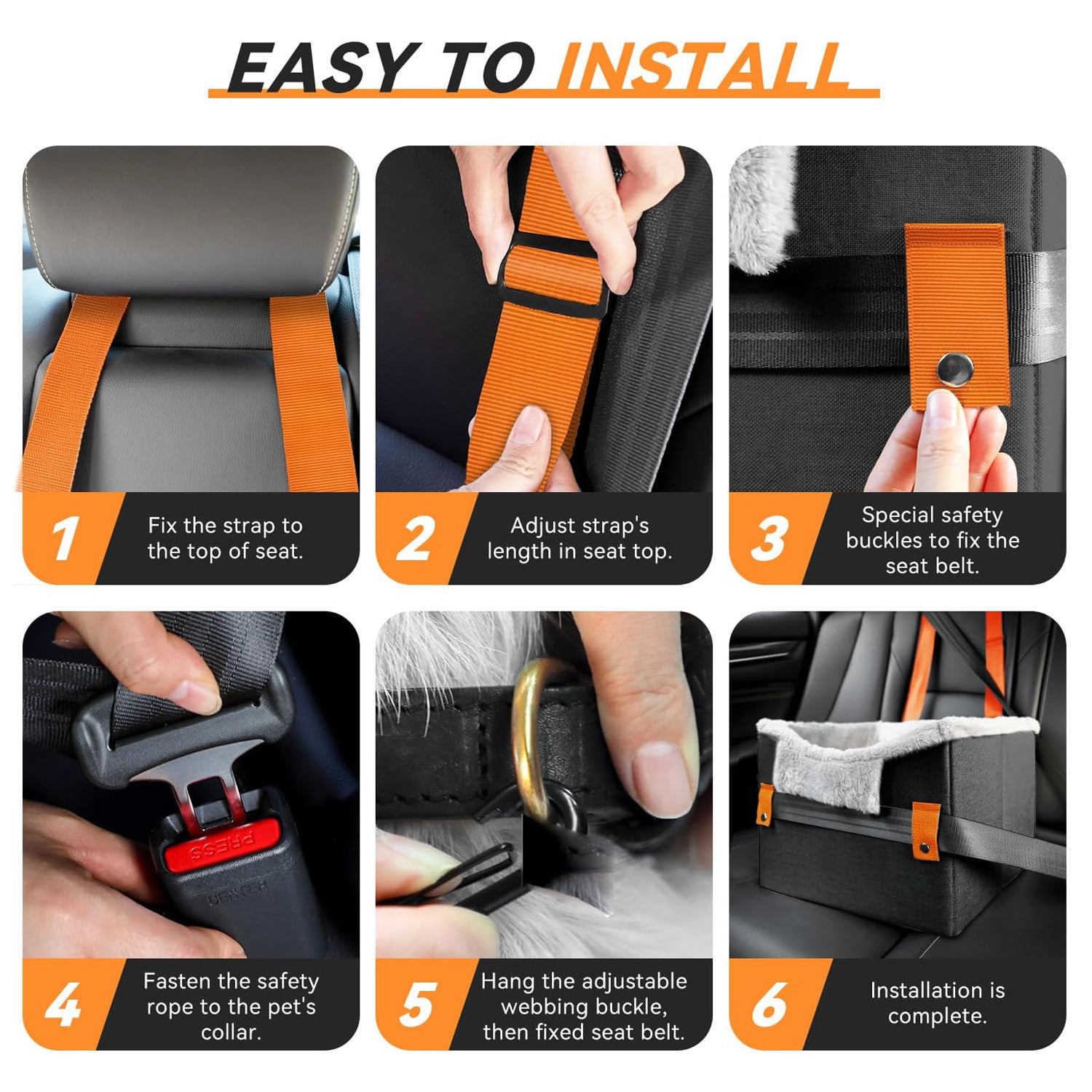 Portable Dog Car Booster Seat
