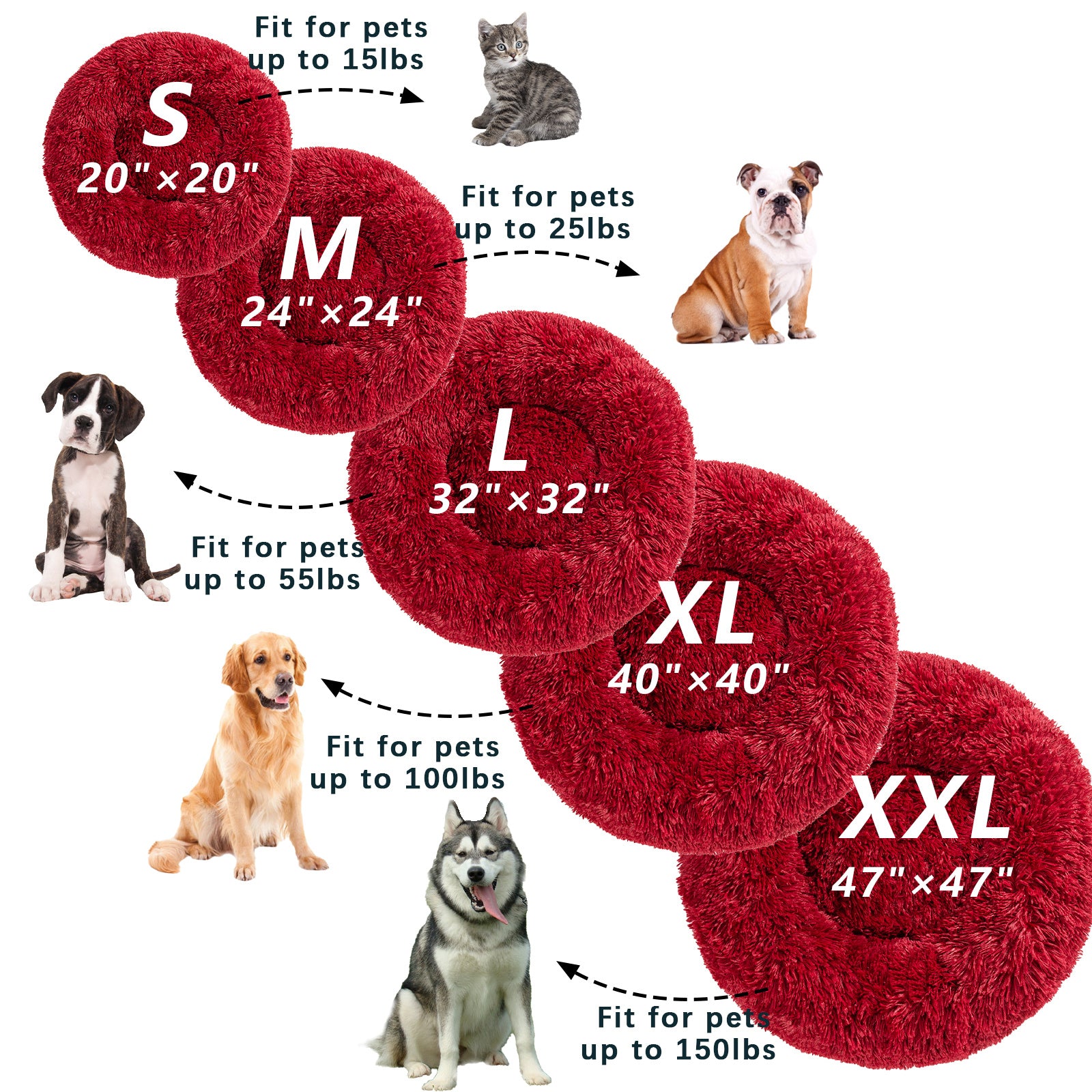 Cozy Calming Dog Bed – Plush Anti-Anxiety Nest for Better Sleep